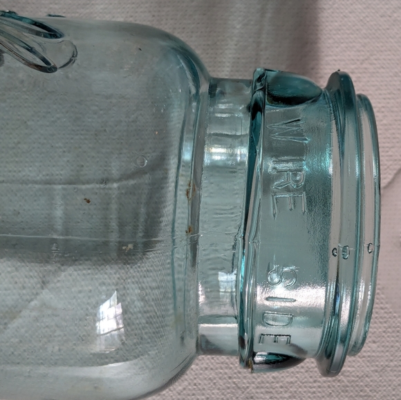 Ball Mason Jars Blue/Aqua lot of 2 PAT D July 14, 1908 pint/quart canning - Picture 9 of 16